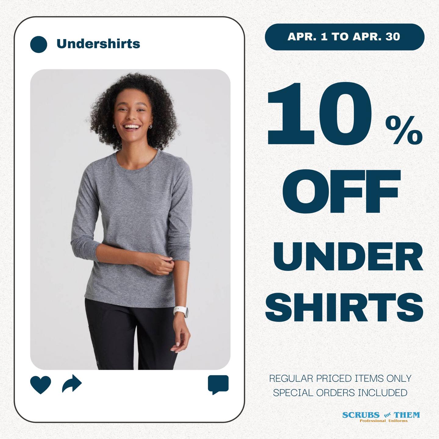 10% Off Under Shirts
